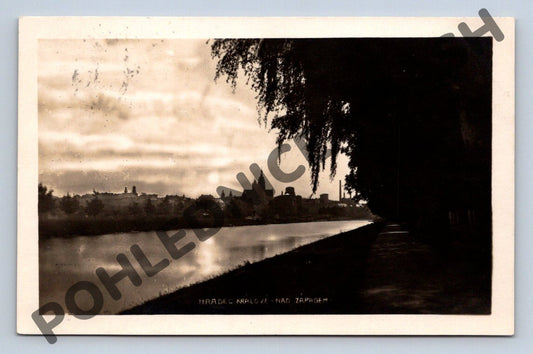 Pohlednice Hradec Králové nad západem 1928 PP (M1748)