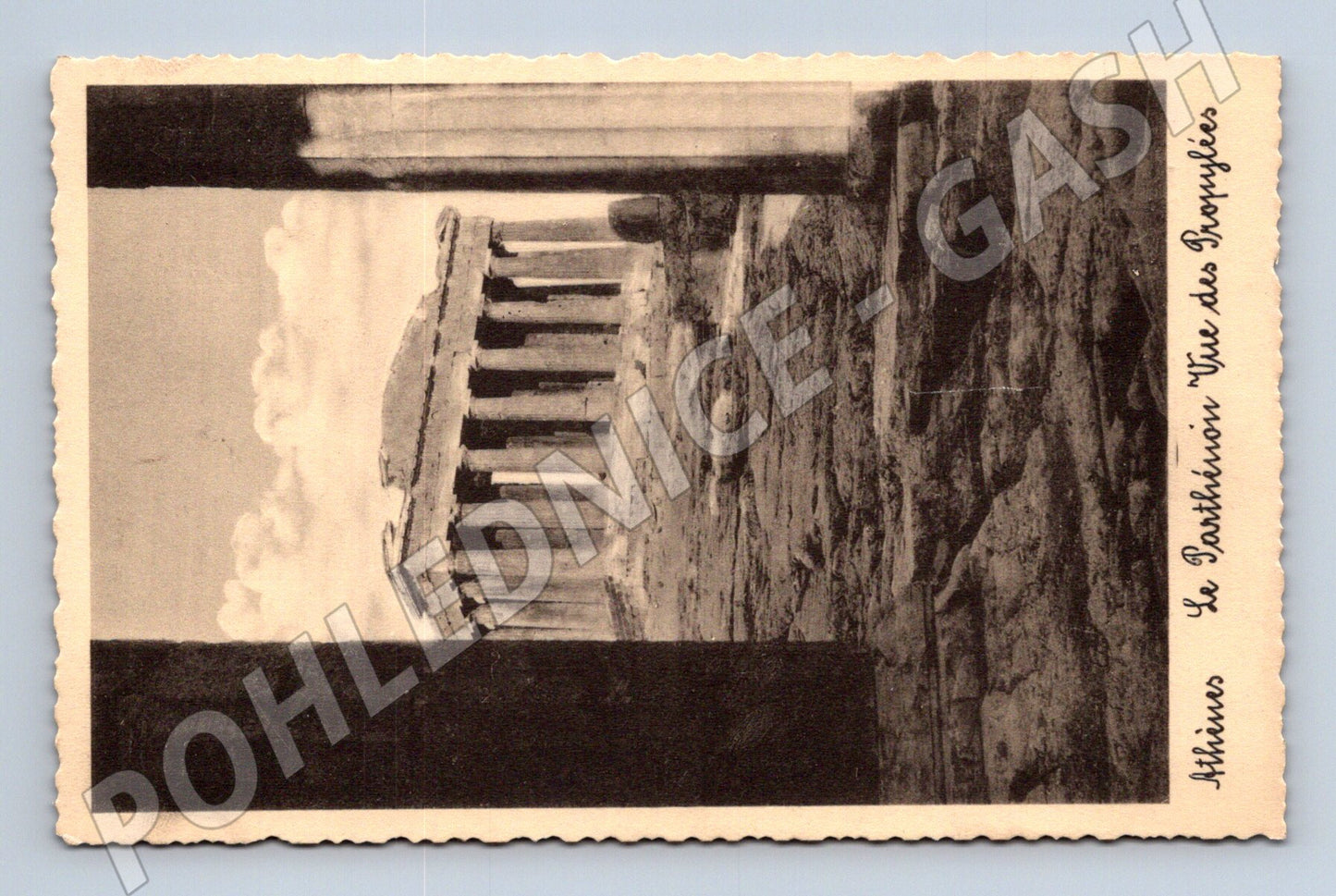 Pohlednice Atény Parthenón z Propylají stará čistá (M17483)