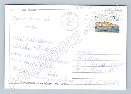 Pohlednice ostrov Rab Chorvatsko město 1997 (M17488)