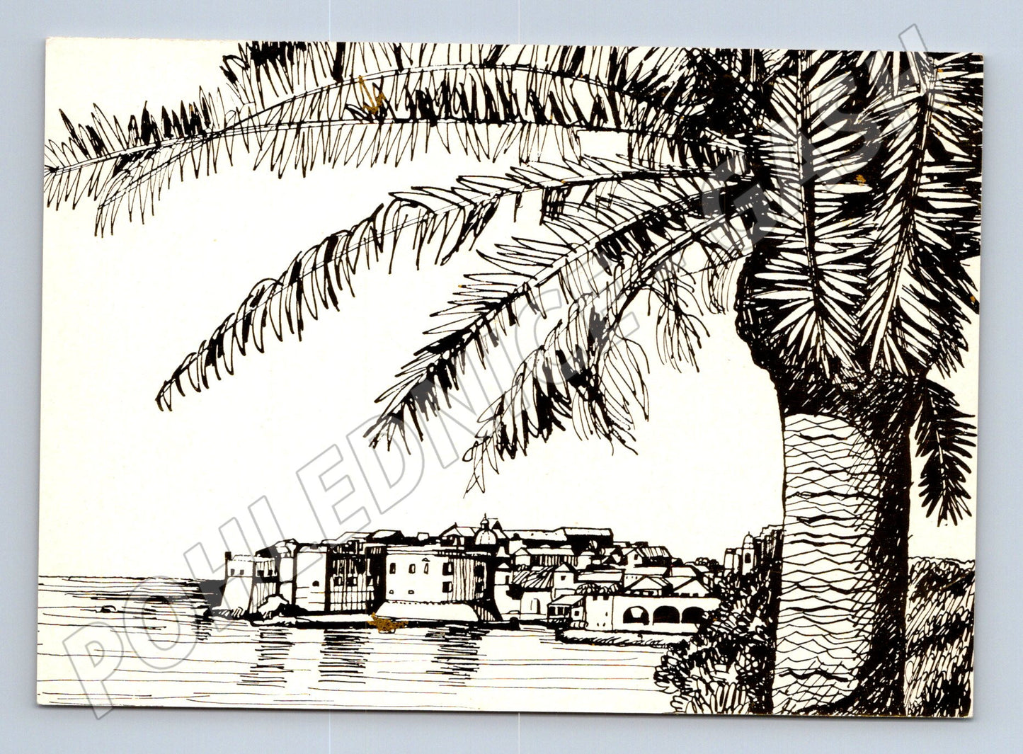 Pohlednice Dubrovník Jugoslávie kresba Čedok (M17491)