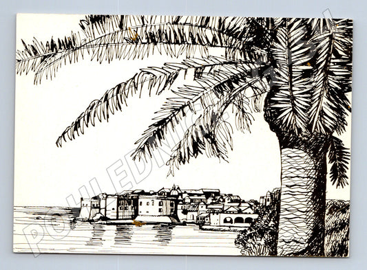 Pohlednice Dubrovník Jugoslávie kresba Čedok (M17491)