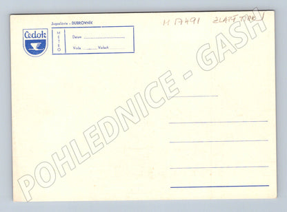 Pohlednice Dubrovník Jugoslávie kresba Čedok (M17491)