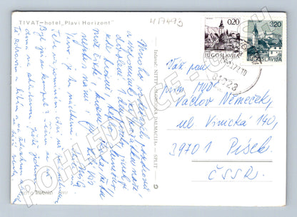 Pohlednice Tivat hotel Plavi Horizont 1978 známky (M17493)