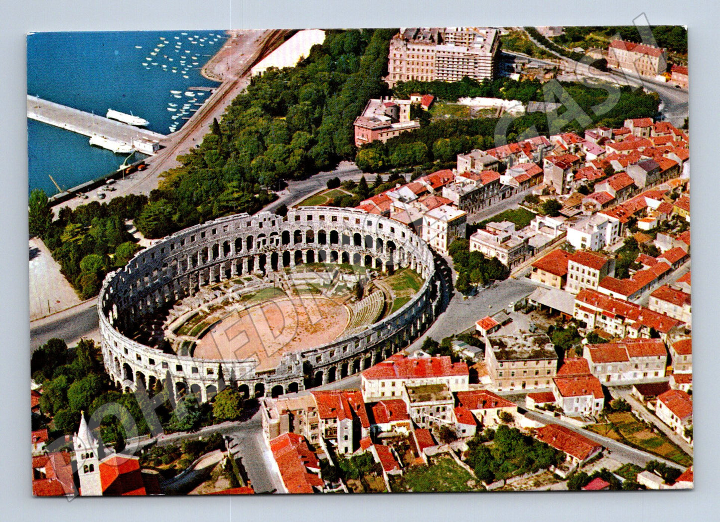 Pohlednice Pula amfiteátr letecký pohled Chorvatsko (M17494)