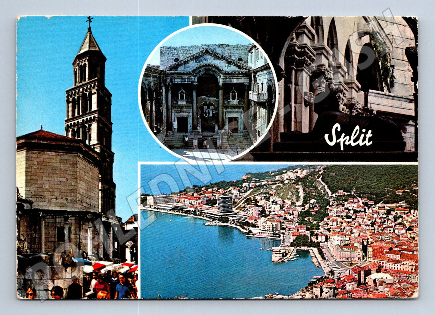 Pohlednice Split Jugoslávie 1973 více motivů zaslaná (M17495)