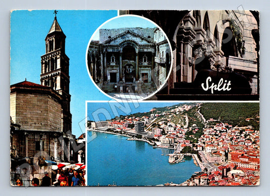 Pohlednice Split Jugoslávie 1973 více motivů zaslaná (M17495)