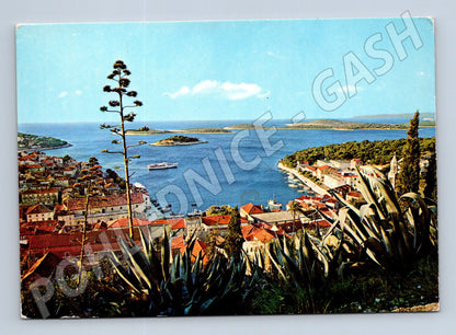 Pohlednice Hvar Chorvatsko panorama města a moře (M17496)