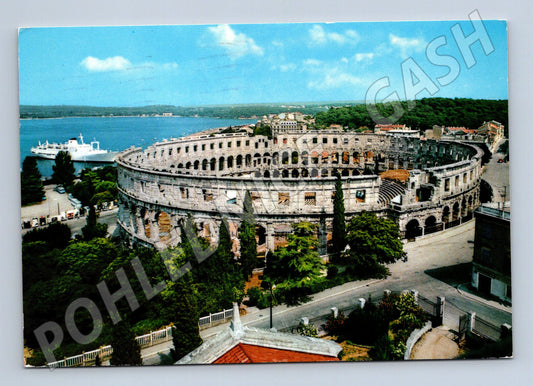 Pohlednice Pula římský amfiteátr 1970 prošlá (M17508)
