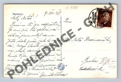 Pohlednice Pardubice 1946 (M1751)