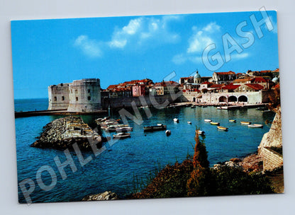 Pohlednice Dubrovník Chorvatsko starý přístav neprošlá (M17513)