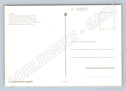 Pohlednice Hvar interiér františkánského kostela (M17519)