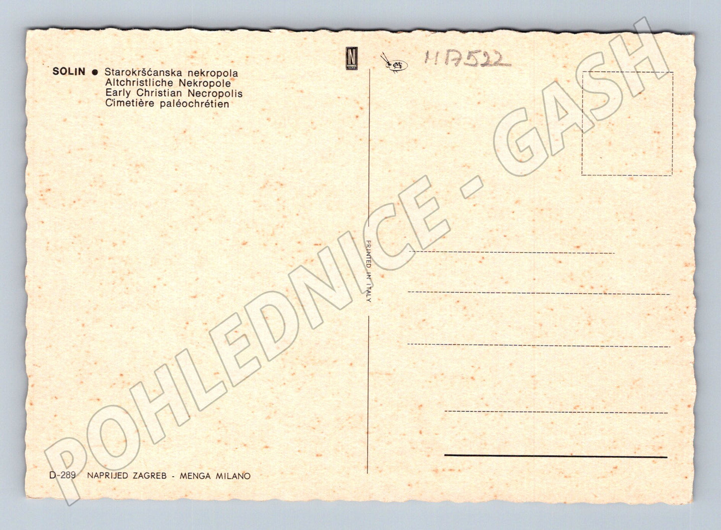 Pohlednice Solin starokřesťanská nekropola Jugoslávie (M17522)
