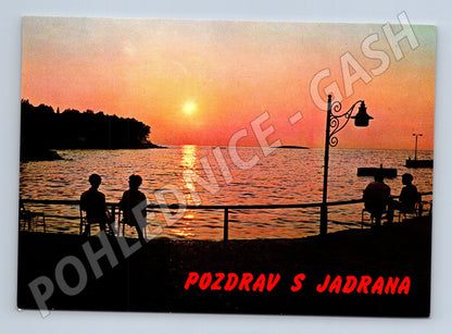 Pohlednice Pozdrav s Jadrana západ slunce Ozeha Split (M17533)