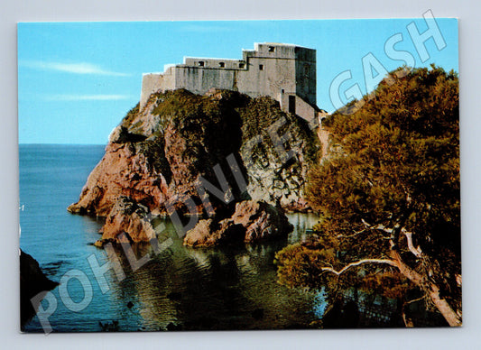 Pohlednice Dubrovník tvrz Lovrijenac 14 století (M17538)