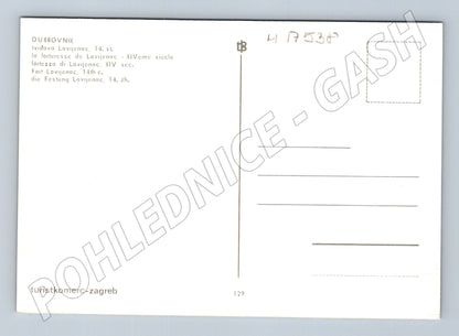 Pohlednice Dubrovník tvrz Lovrijenac 14 století (M17538)