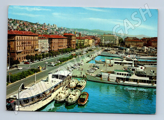 Pohlednice Rijeka přístav lodě 1975 Jugoslávie (M17547)