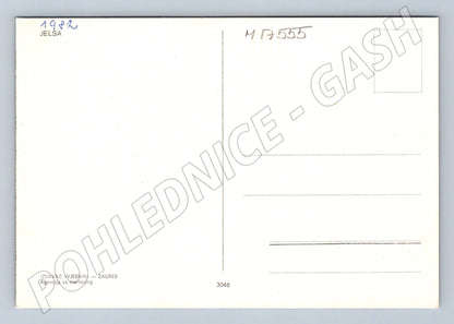 Pohlednice Jelsa Chorvatsko přístav 1982 (M17555)