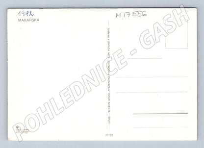 Pohlednice Makarska přístav lodě hory 1982 (M17556)