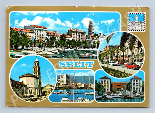 Pohlednice Split Jugoslávie 1985 více záběrů prošlá (M17569)