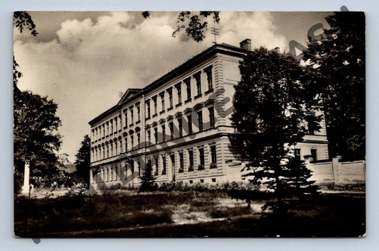 Pohlednice Počátky budova PP 1954 (M1757)