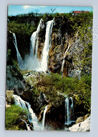 Pohlednice Plitvická jezera stará zaslaná do ČSSR (M17581)