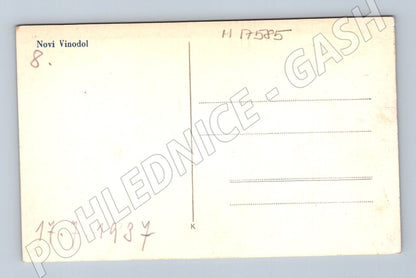 Pohlednice Novi Vinodol osel 1937 černobílá (M17585)