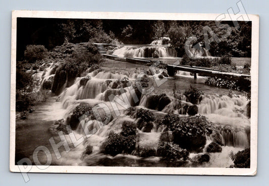 Pohlednice Plitvická jezera Jugoslávie 1936 známky (M17588)