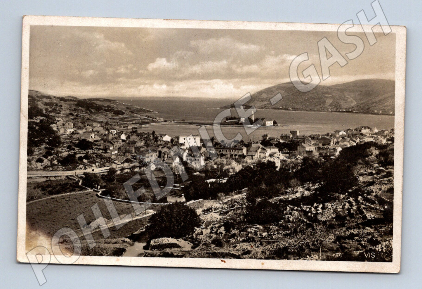 Pohlednice Vis Jugoslávie panoráma odeslaná (M17592)