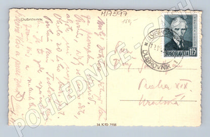 Pohlednice Dubrovník razítko 1951 Jugoslávie stará (M17597)