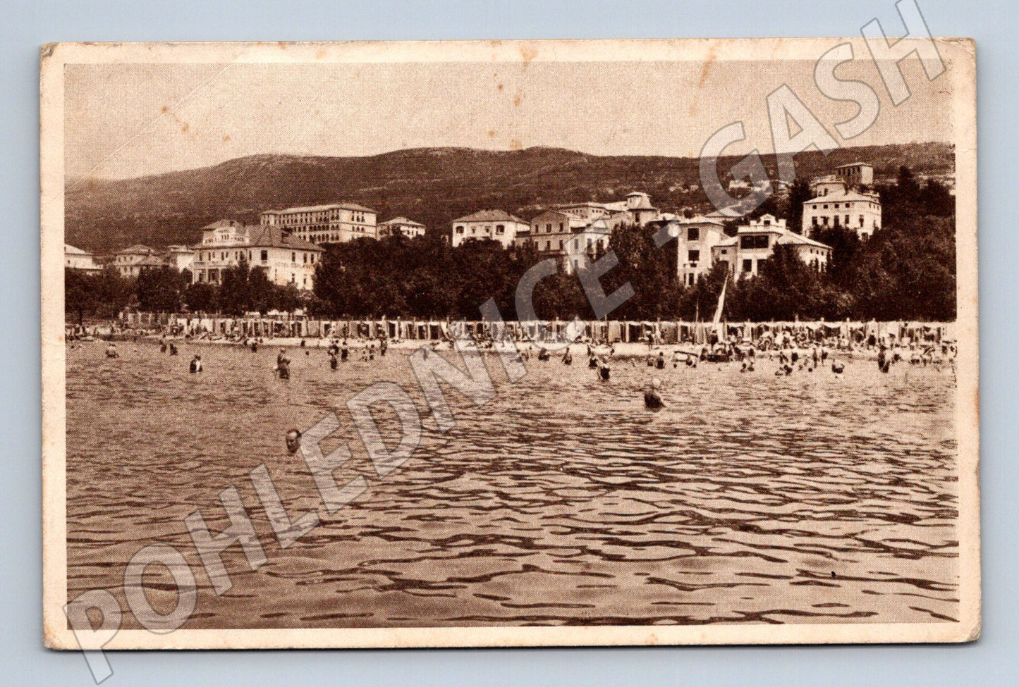 Pohlednice Crikvenica pláž 1936 Chorvatsko stará (M17598)