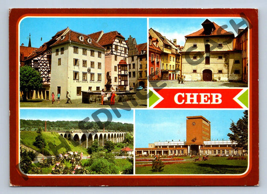 Pohlednice Cheb barevná pohlednice ČSSR 1975 (M176)