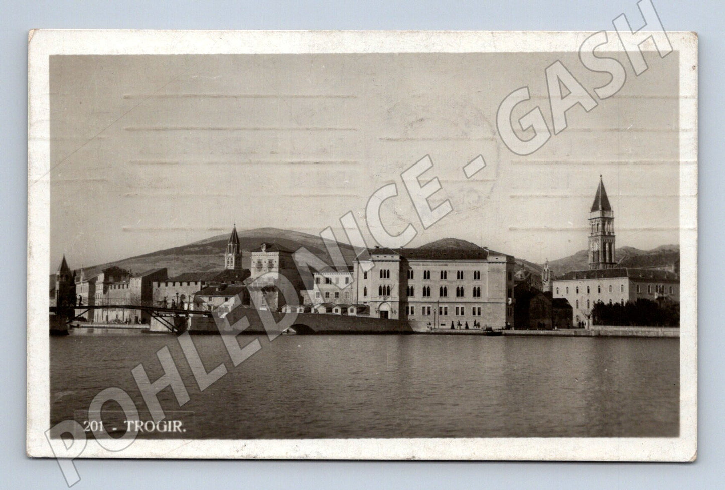 Pohlednice Trogir Jugoslávie 1935 poštovní známky (M17603)