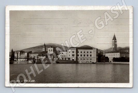 Pohlednice Trogir Jugoslávie 1935 poštovní známky (M17603)