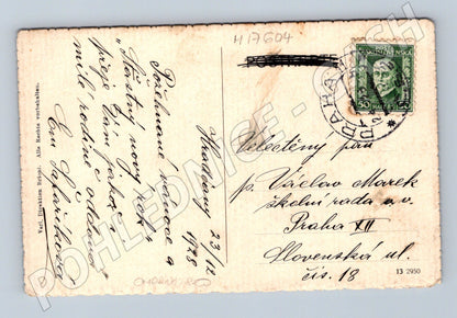 Pohlednice Insel Brioni Val Maria 1928 zaslaná do Prahy (M17604)