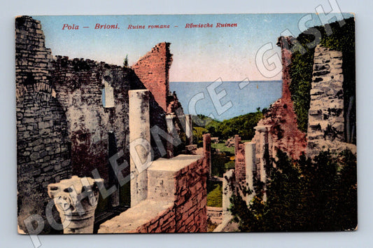 Pohlednice Pola Brioni římské ruiny cca 1910/11 (M17607)