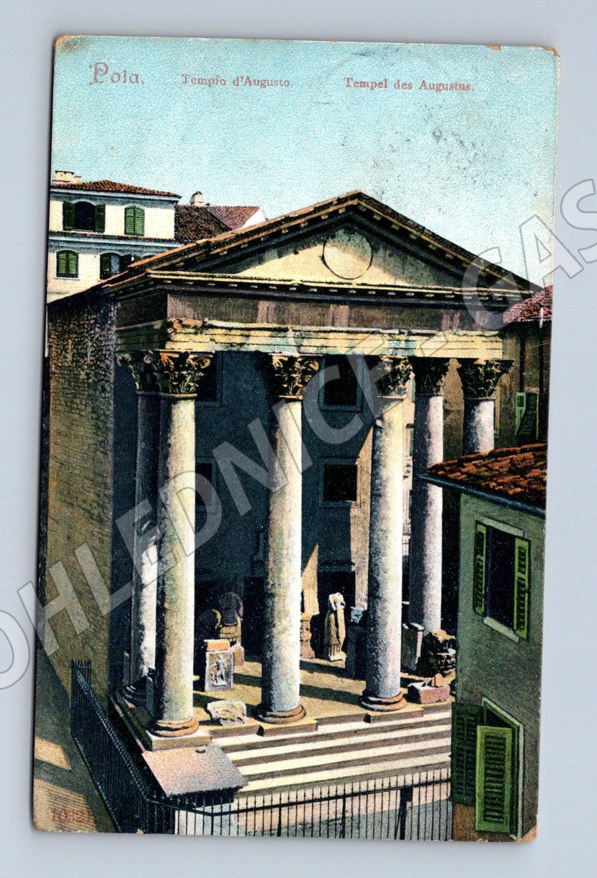 Pohlednice Tempio d'Augusto Pola cca 1908 Rakousko-Uh. (M17610)