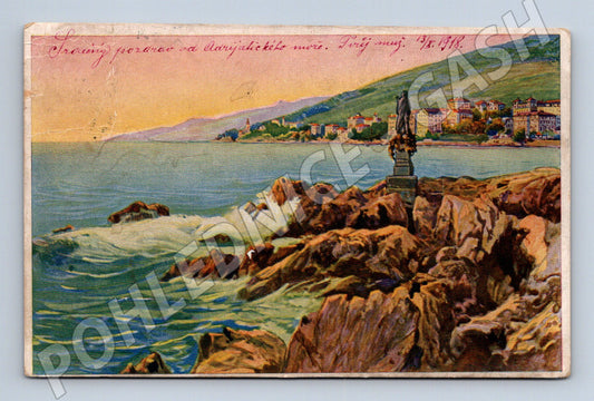 Pohlednice Abbazia Madonna del mare 1918 monarchie (M17621)