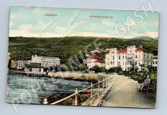 Pohlednice Abbazia Opatija promenáda Rakousko-Uhersko (M17625)