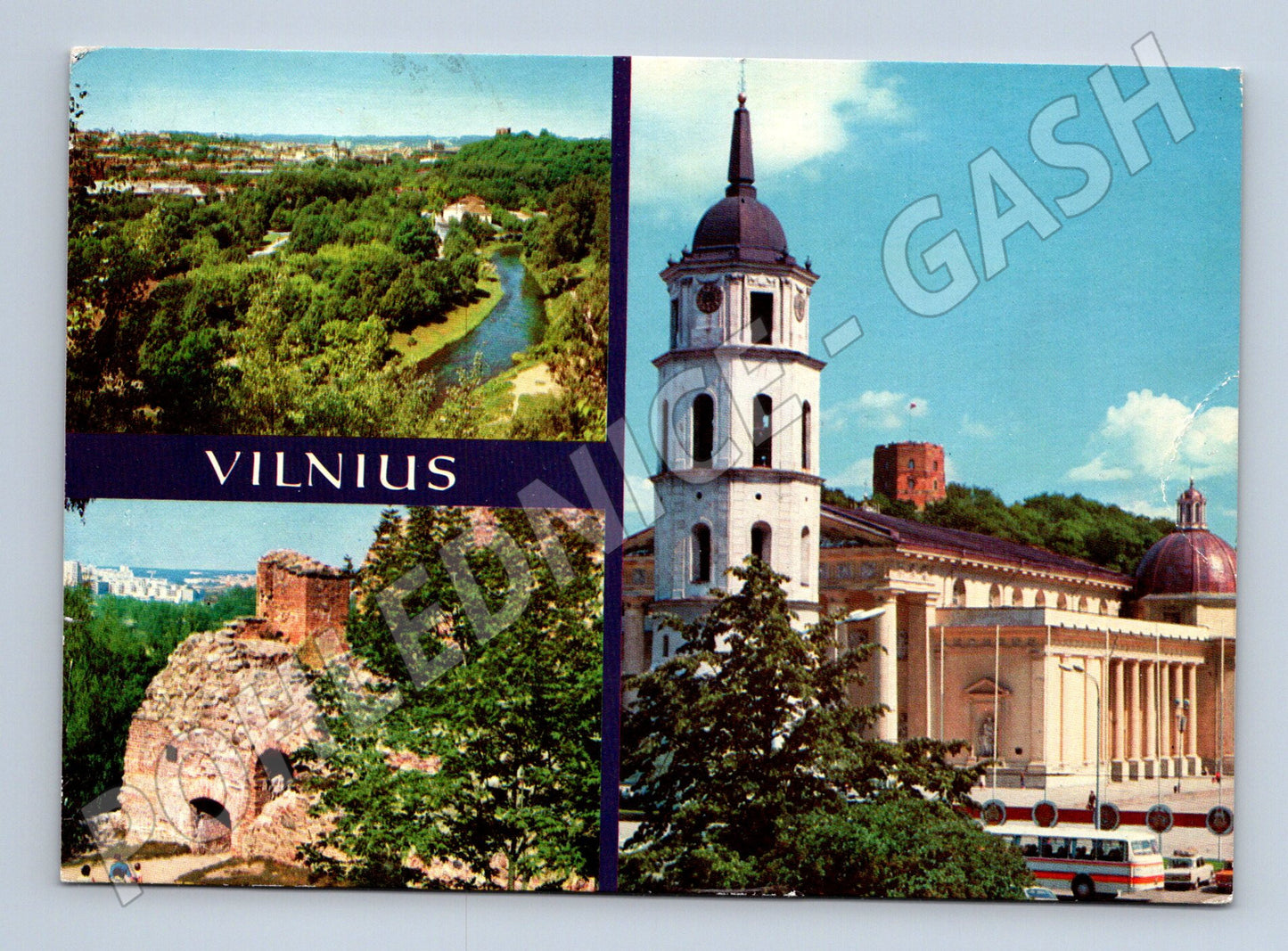 Pohlednice Vilnius 1981 Gediminasův hrad katedrála prošlá (M17636)