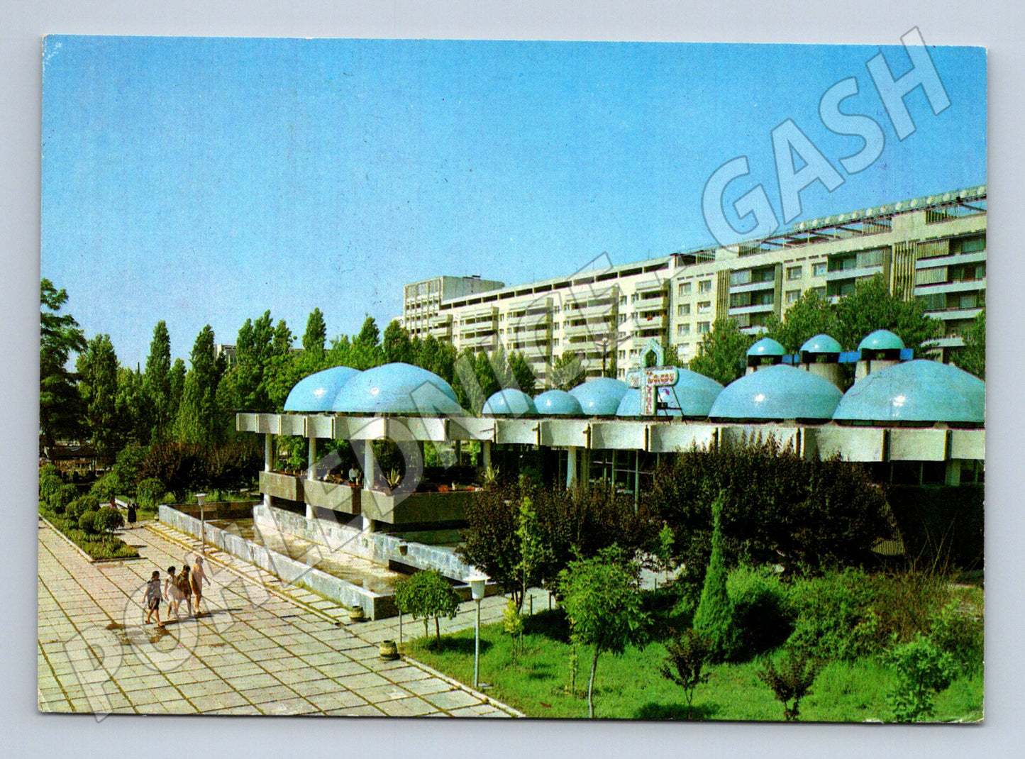 Pohlednice Taškent kavárna Modré kupole odeslaná 60. léta (M17643)