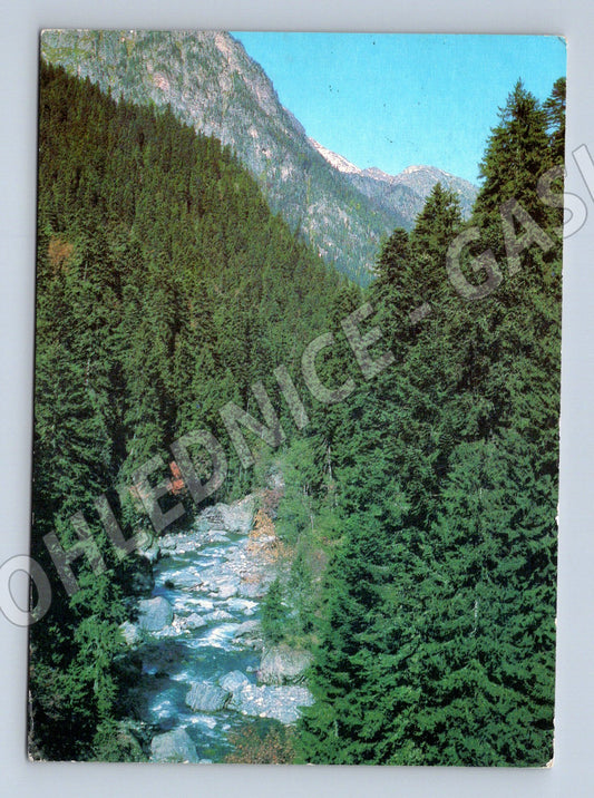 Pohlednice Kavkaz údolí Amanauz Dombaj SSSR prošlá (M17661)