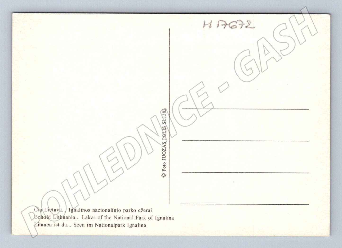 Pohlednice Litva jezera NP Ignalina (M17672)