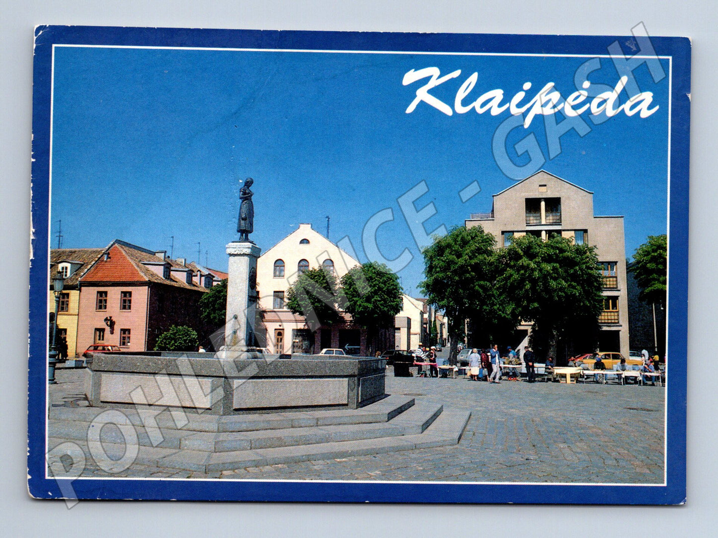 Pohlednice Klaipėda Theatre Square Litva historická (M17673)
