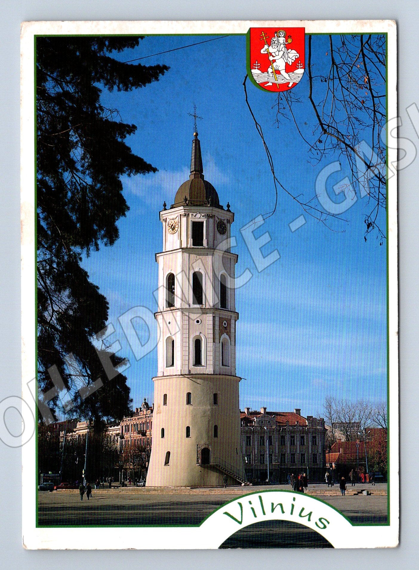 Pohlednice Vilnius zvonice katedrály Litva (M17676)