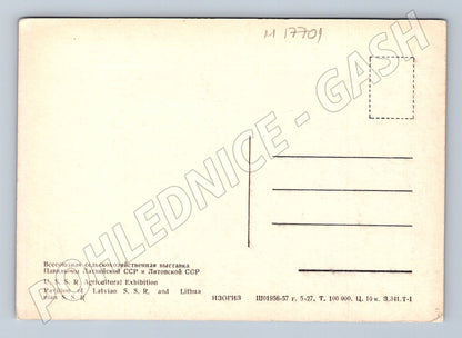 Pohlednice VDNH pavilon Lotyšská a Litevská SSR 50. léta (M17701)