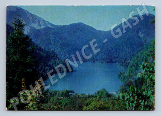 Pohlednice Gruzínská SSR jezero Ritsa SSSR 1975 (M17706)