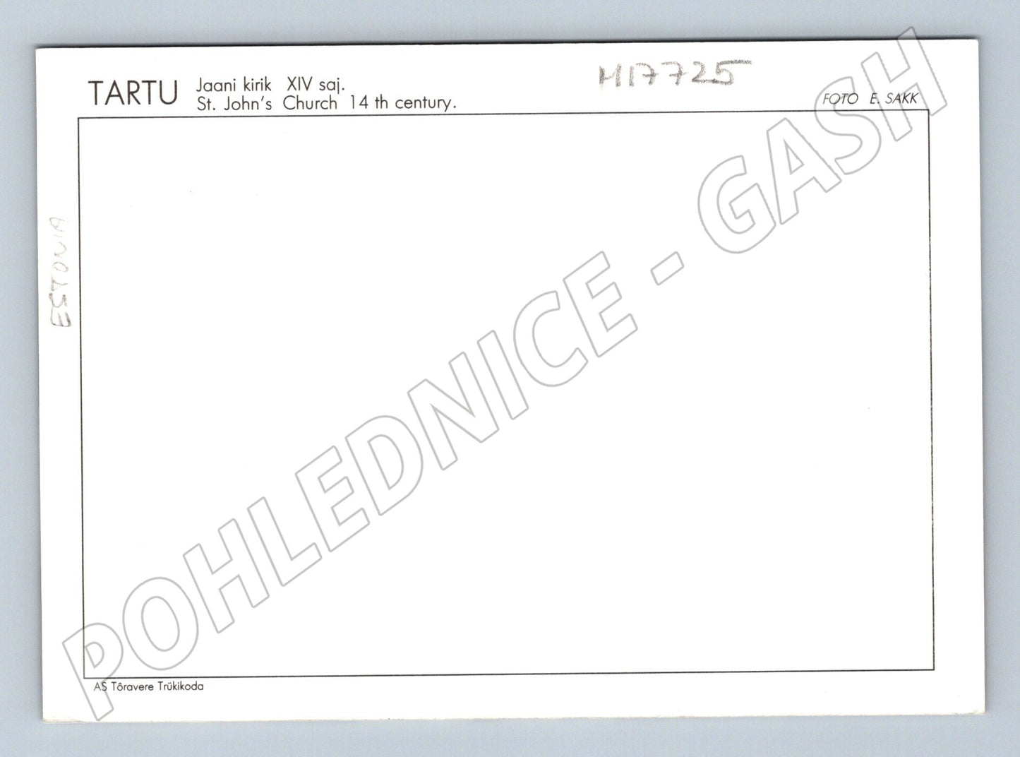 Pohlednice Tartu kostel sv. Jana 14. století Estonsko (M17725)