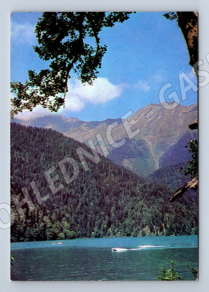 Pohlednice Kavkaz jezero Ritsa SSSR Intourist (M17744)