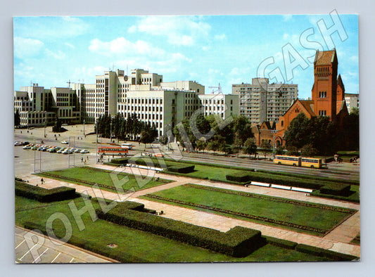 Pohlednice Minsk Leninovo náměstí SSSR 1989 (M17747)