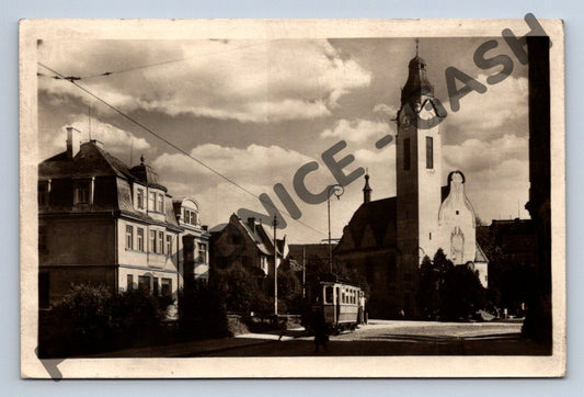 Pohlednice Jablonec nad Nisou tramvaj 1952 (M1775)
